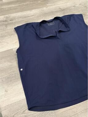 Figs navy plus size vest "Rafaela"  scrub top med tech collection XXL